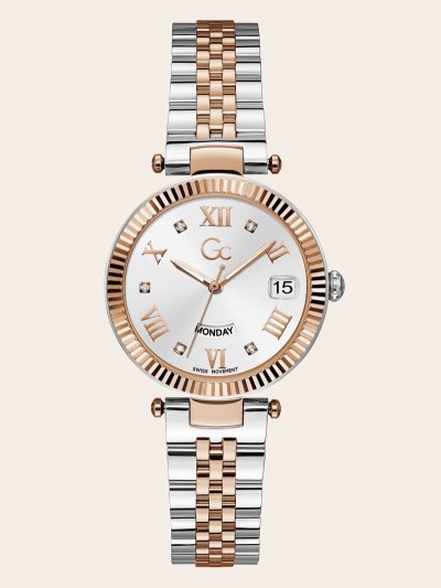 Női Guess GC Quartz Calendar Óra Titán Rózsaszín Arany | HU-611362