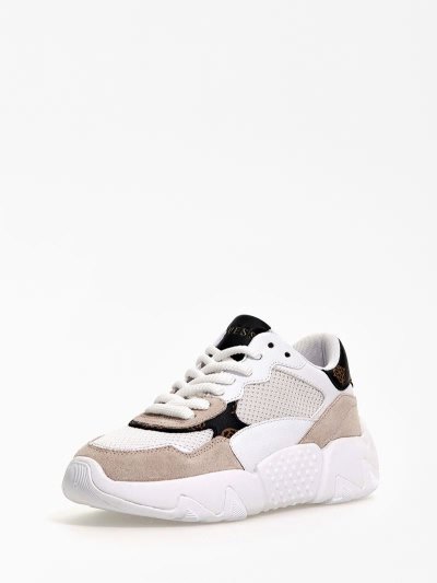 Női Guess Goldon 4g Peony Logo Futócipő Fehér | HU-227644