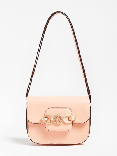 Női Guess Hensely Mini Crossbody Táska Korall | HU-157158