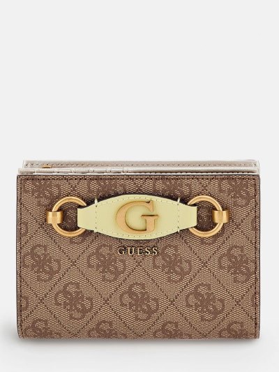 Női Guess Izzy 4g Logo Pénztárca Világos Barna | HU-950503