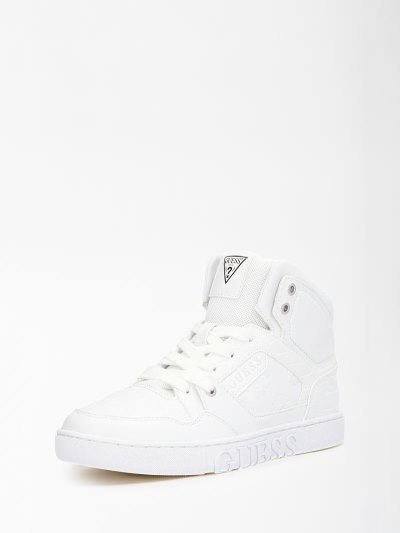 Női Guess Justis High Top Sneakers Fehér | HU-600337