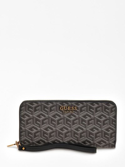 Női Guess Laurel G Cube Logo Maxi Pénztárca Szürke | HU-173407