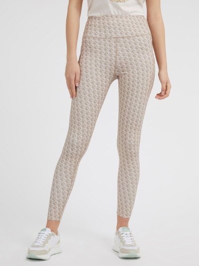 Női Guess Leggings Gj Logo Leggings Bézs | HU-624494