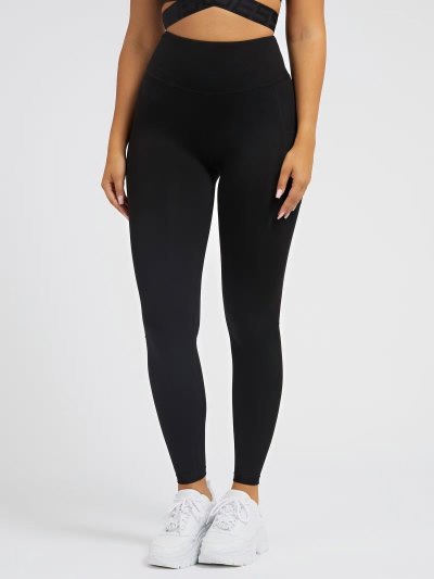 Női Guess Leggings Side Pocket Leggings Fekete | HU-995751