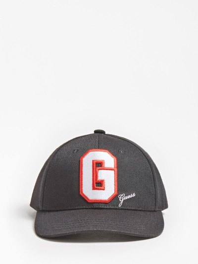 Női Guess Logo Baseball Cap Fekete | HU-206053