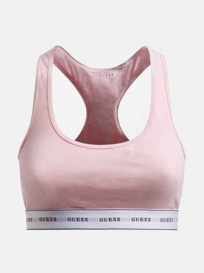 Női Guess Logo Sports Melltartók Rózsaszín | HU-652947