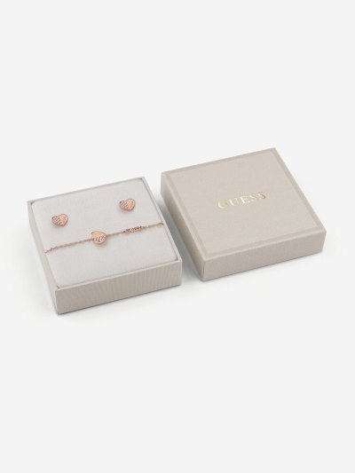Női Guess "Lovely Guess" And Set Sets Rózsaszín Arany | HU-923648