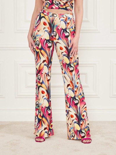 Női Guess Marciano All Over Print Nadrág Színes | HU-028902