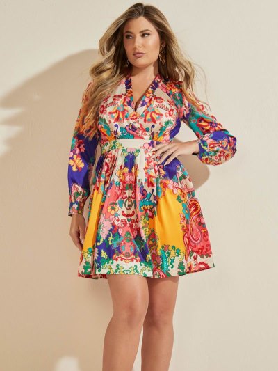 Női Guess Marciano All Over Print Ruha Színes | HU-881111
