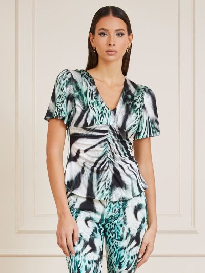 Női Guess Marciano Animalier Print Felsők Színes | HU-114214