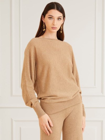 Női Guess Marciano Cashemere Pulóverek Bézs | HU-478865