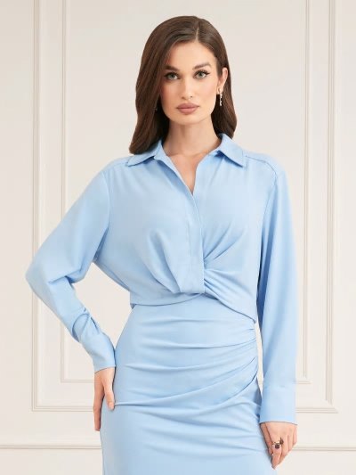 Női Guess Marciano Crop Felsők Kék | HU-039332