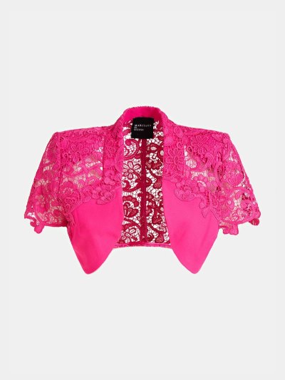 Női Guess Marciano Csipke Bolero Kabát Fukszia | HU-424911