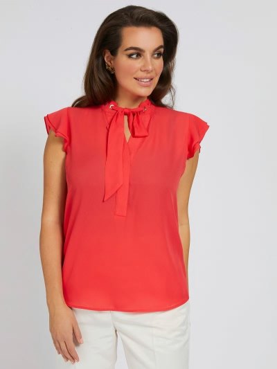 Női Guess Marciano Embroidered Felsők Piros | HU-523976