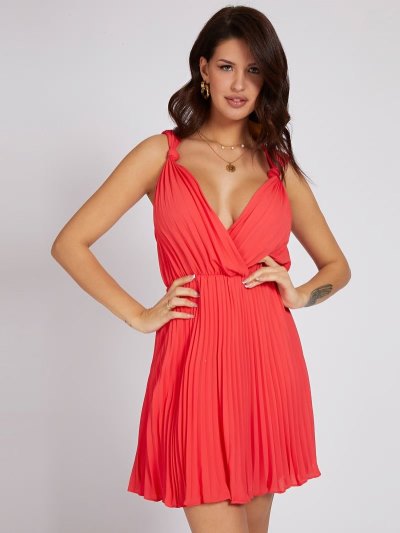 Női Guess Marciano Georgette Ruha Piros | HU-156661