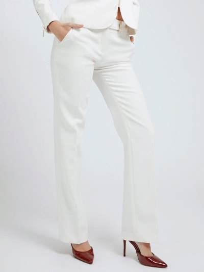 Női Guess Marciano Pants Button Nadrág Fehér | HU-203267