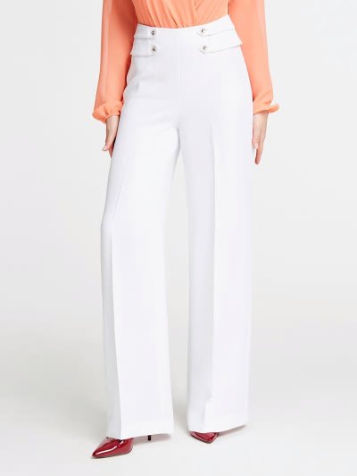 Női Guess Marciano Pants Buttons Nadrág Fehér | HU-159174