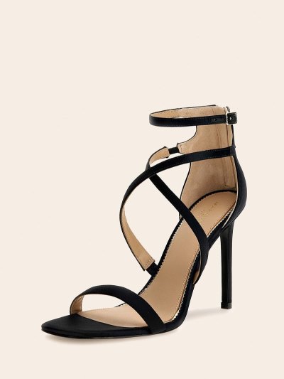 Női Guess Marciano Satin Szandál Fekete | HU-741614