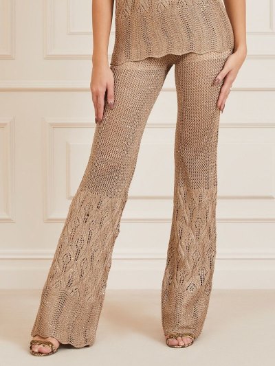 Női Guess Marciano Sequins Melegítő Nadrág Zöld | HU-908296