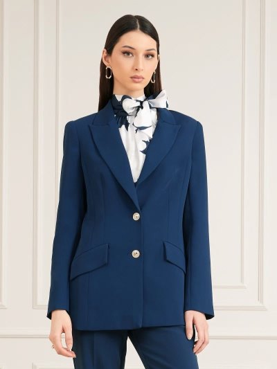 Női Guess Marciano Single Breasted Blézerek Kék | HU-524203