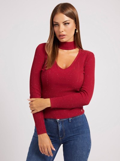 Női Guess Micro Sequins Pulóverek Rózsaszín | HU-749812