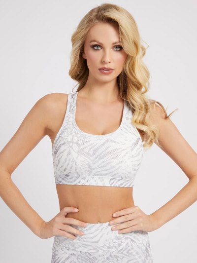 Női Guess Microfiber Active Melltartók Fehér | HU-851143