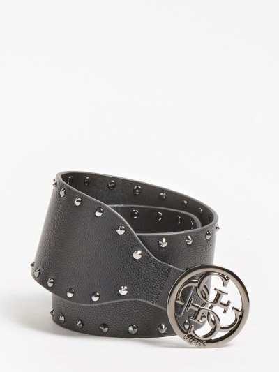 Női Guess Mika Studded Belt Öv Titán | HU-718071