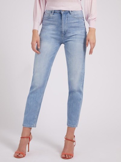 Női Guess Mom Fit Ruházat Kék | HU-036599