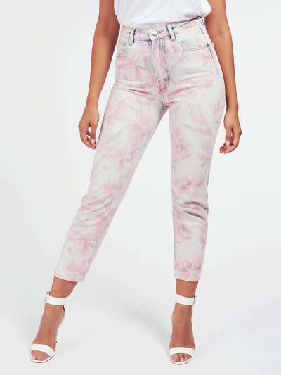 Női Guess Mom-fit Denim Jeans Színes | HU-491368