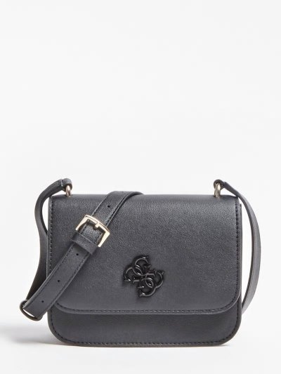 Női Guess Noelle Mini Crossbody Táska Fekete | HU-296540