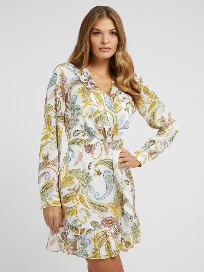 Női Guess Paisley Print Ruha Színes | HU-067227