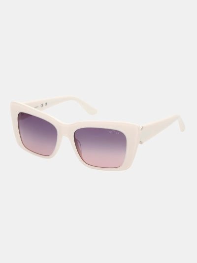 Női Guess Rectangular Sunglasses Model Napszemüveg Fehér | HU-993995