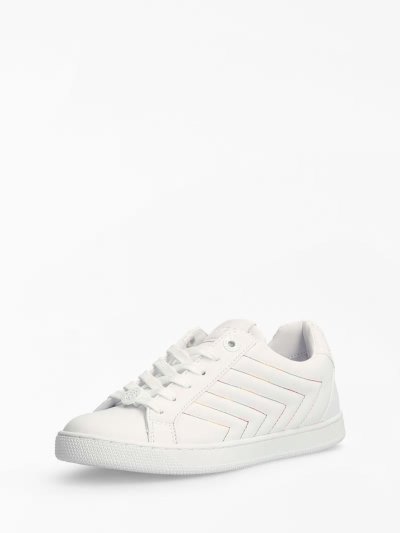 Női Guess Reemana Steppelt Tornacipő Fehér | HU-341289