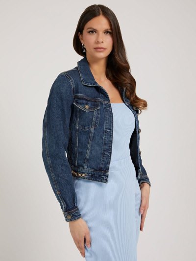 Női Guess Regular Fit Farmer Dzsekik Koip | HU-827724