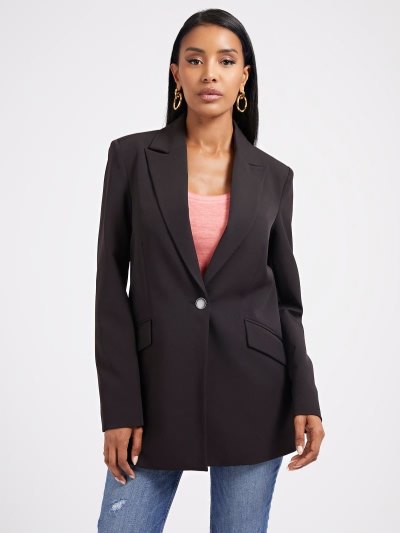 Női Guess Relaxed Fit Blézerek Fekete | HU-215602