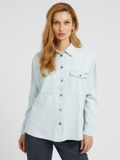 Női Guess Relaxed Fit Ingek Kék | HU-524395