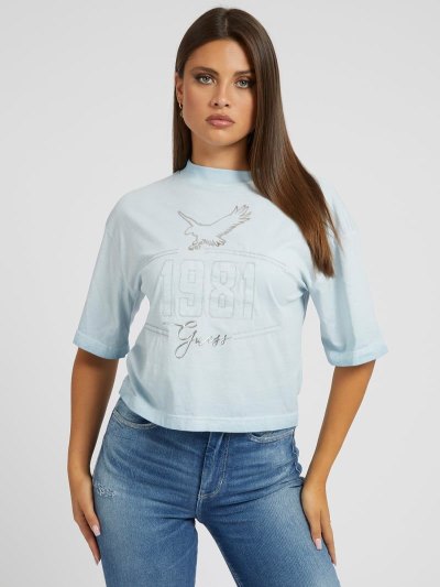 Női Guess Relaxed Fit Póló Kék | HU-530903