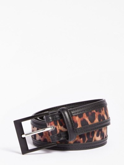 Női Guess Remi Print Belt Öv Barna | HU-184784