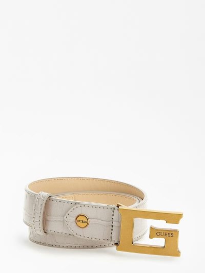 Női Guess Retour Croc Print Belt Öv Fehér | HU-385221