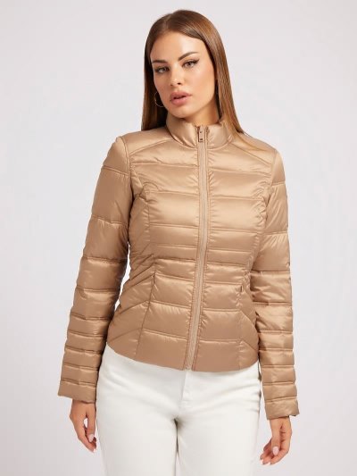 Női Guess Reversible Puffer Jacket Barna | HU-958115