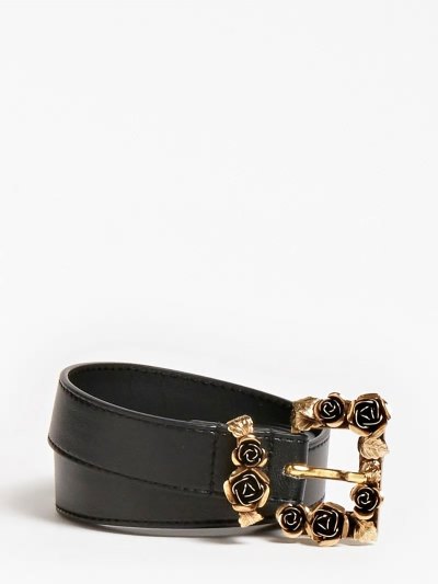 Női Guess Rose Csatos Belt Öv Fekete | HU-203751