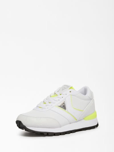 Női Guess Samsin Embossed Logo Futócipő Fehér | HU-512821