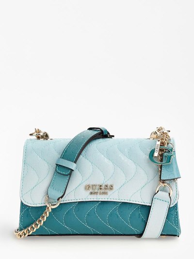 Női Guess Sasky 4g Logo Mini Crossbody Táska Világos Kék | HU-128825