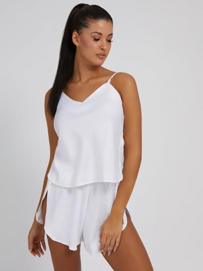 Női Guess Satin Pajamas Fehérnemű Fehér | HU-427417