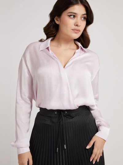 Női Guess Satin Silk Blend Ingek Lilac | HU-445427