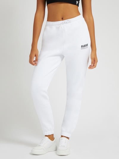 Női Guess Side Logo Jogger Pant Jogger Nadrág Fehér | HU-132695