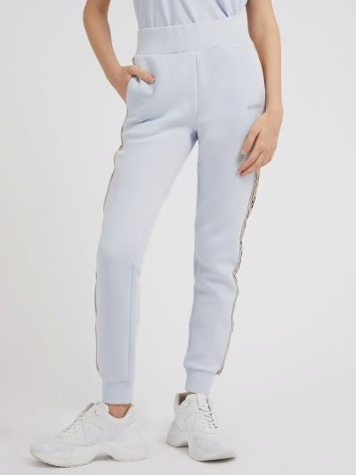 Női Guess Side Logo Jogger Pant Jogger Nadrág Világos Kék | HU-215361
