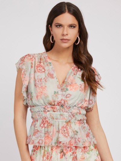 Női Guess Silk Blend Felsők Multi | HU-429499