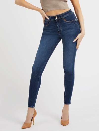Női Guess Sovány Fit Ruházat Kék | HU-635680