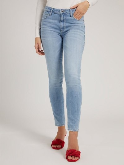 Női Guess Sovány Fit Ruházat Kék | HU-944631